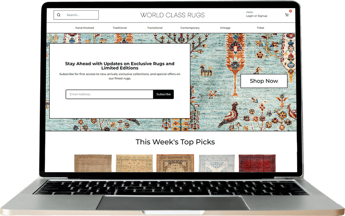 World Class Rugs Laptop