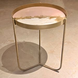 rose-pink-white-gold-steel-side-table