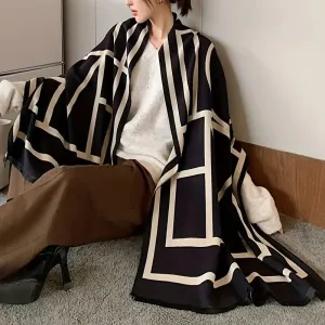 Châle Pashmina en mélange de coton doux et confortable pour femme