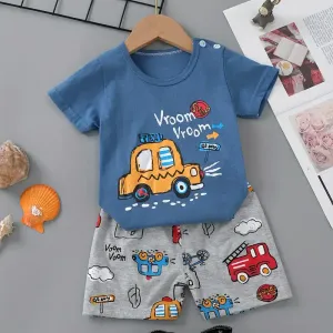 ensemble-2-pieces-t-shirt-et-short-a-manches-courtes-imprime