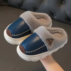 Chaussons confortables et élégants doublés de polaire pour garçons