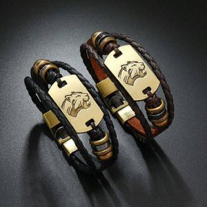 Bracelet en cuir pour hommes transfrontaliers