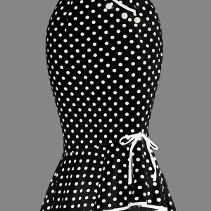 jupe-moulante-a-pois-avec-lacets-et-boutons-copie