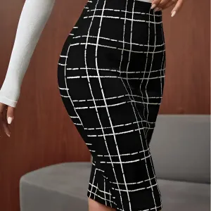 jupe-taille-haute-a-imprime-ecossais-jupe-slim-decontractee-au-dessus-