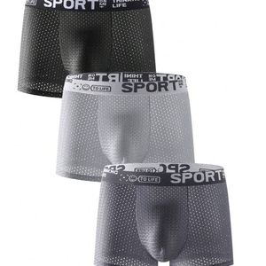 Boxer 3 pièces avec bande de lettres pour hommes