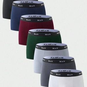 Boxer à ceinture tissée avec lettres simples pour hommes