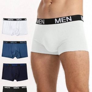 Boxer pour hommes 4 pièces avec ceinture tissée en lettres