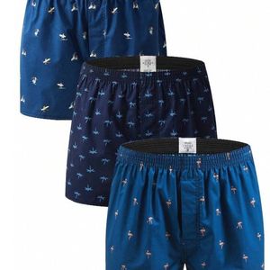 Boxer 3 pièces imprimé intégral pour hommes