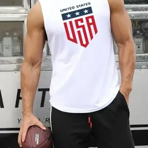 Débardeur imprimé « États-Unis » pour homme