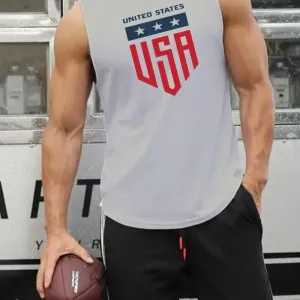 Débardeur imprimé « États-Unis » pour homme