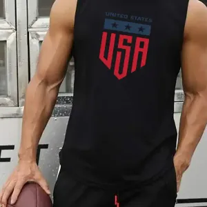 Débardeur imprimé « États-Unis » pour homme