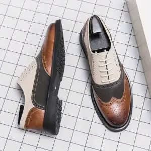 chaussures-de-ville-a-lacets-retro-pour-homme-avec-empiecements-bicolo