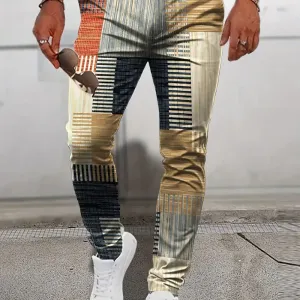 pantalon-habille-a-imprime-geometrique-pour-homme-polyester-decontract