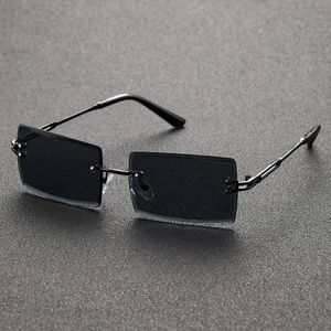 Lunettes de mode décontractées à monture carrée sans monture pour hommes