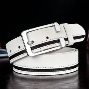 Ceinture en cuir à boucle ardillon pour hommes