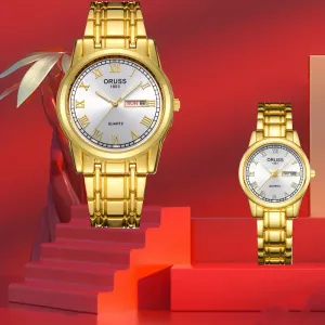 Montre à quartz de luxe pour couple, 2 pièces