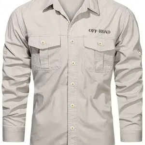 chemise-a-manches-longues-pour-homme-de-style-cargo-retro-avec-poche