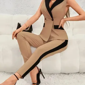 ensemble-elegant-a-coupe-slim-a-blocs-de-couleurs-gilet-de-costume-san