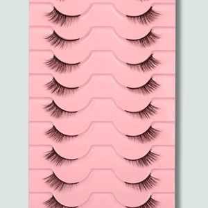 10 Paires de Faux Cils Noirs Croisés Naturels œil de chat, adaptés au maquillage quotidien et aux rencontres, essentiel