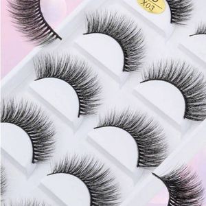 5 Pairesde Cils Synthétiques Ultra Longs Bouclés 3D épais
