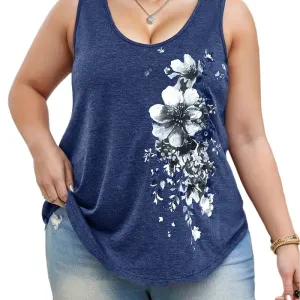 Débardeur imprimé floral grande taille