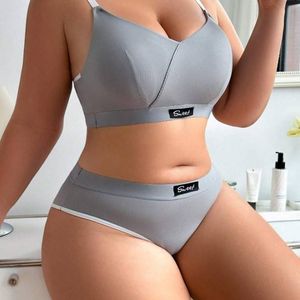 Ensemble de sous-vêtements grande taille 2 pièces soutien-gorge