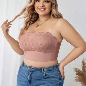 Soutien-gorge en dentelle contrastée Plus