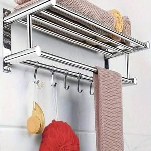 Porte-serviettes mural en acier inoxydable de 40 cm