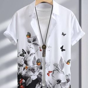 chemise-a-manches-courtes-a-imprime-papillon-et-floral-pour-homme