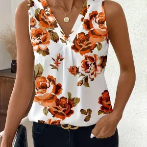 debardeur-a-col-en-v-a-imprime-floral