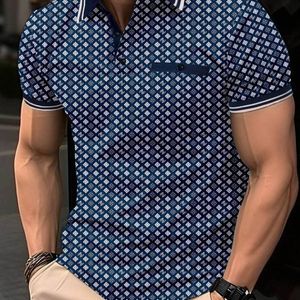 polo-a-manches-courtes-a-imprime-geometrique-pour-homme