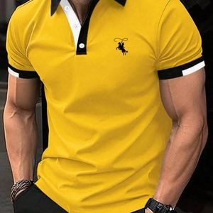 polo-a-manches-courtes-imprime-cheval-pour-homme