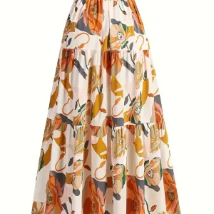 jupe-nouee-a-imprime-floral-sur-le-devant-jupe-decontractee-a-taille-e