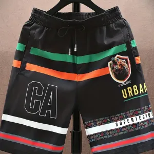 short-confortable-a-sechage-rapide-avec-imprime-lettre-ours-short-deco