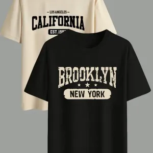 2-pieces-t-shirt-imprime-brooklyn-new-york-t-shirts-pour-hommes