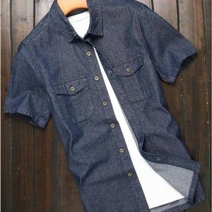 chemise-en-jean-a-manches-courtes-pour-hommes