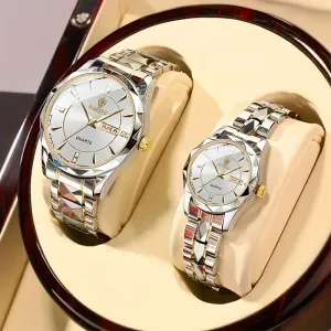 Lot de 2 montres étanches pour homme avec double calendrier
