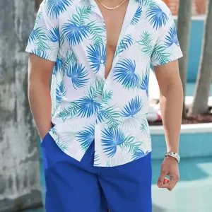 tenue-pour-homme-ensemble-decontracte-a-imprime-feuilles-chemise-bouto