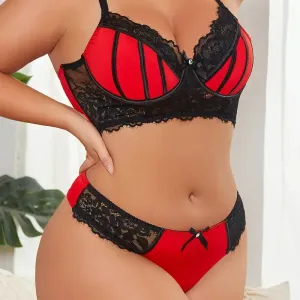 Ensemble de Lingerie Sexy pour femmes, grande taille