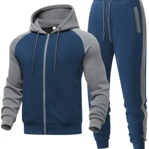 survetement-2-pieces-pour-homme-avec-fermeture-eclair-et-poches