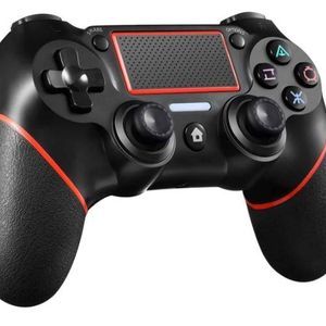 Manette sans fil pour PS, couleur rouge, avec moteur de mouvement et fonction audio