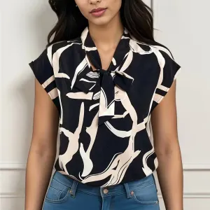 chemisier-a-col-noue-a-imprime-abstrait-chemisier-elegant-a-manches-co