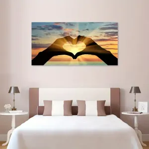 affiche-sur-toile-sans-cadre-art-moderne-amour-au-lever-du-soleil-couc