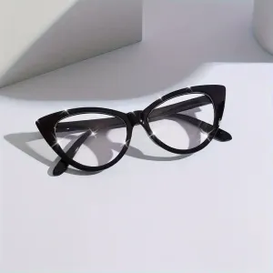 Lunettes œil de chat élégantes, design minimaliste, verres AC