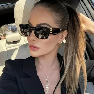 Lunettes de soleil carrées de luxe pour femmes