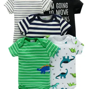 5pcs Nouveau-né Bébé Barboteuse en Coton