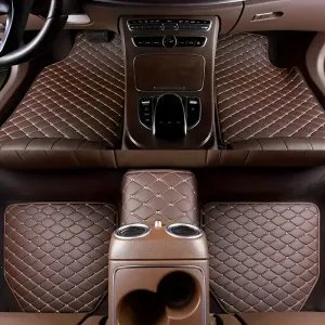 Tapis de sol de voiture en cuir PU de qualité supérieure