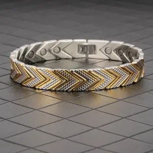 Bracelet magnétique réglable en acier inoxydable pour homme et femme