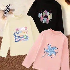 Ensemble de 3 hauts en tricot d'automne pour filles