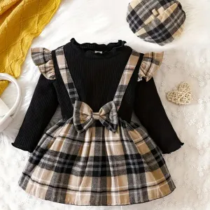 Robe à manches longues en imitation deux pièces